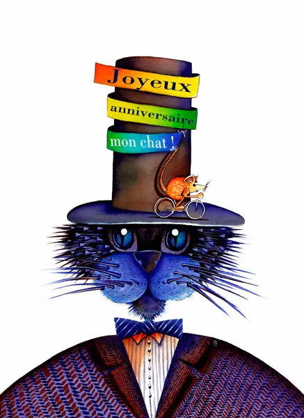 Chat et souris, illustration de Jean-Marie Munier
