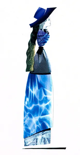 Femme bleue, illustration de Jean-Marie Munier