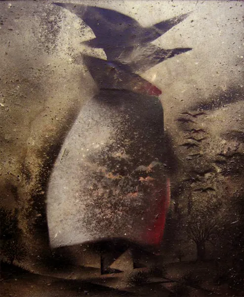 Homme au chapeau, peinture de Jean-Marie Munier