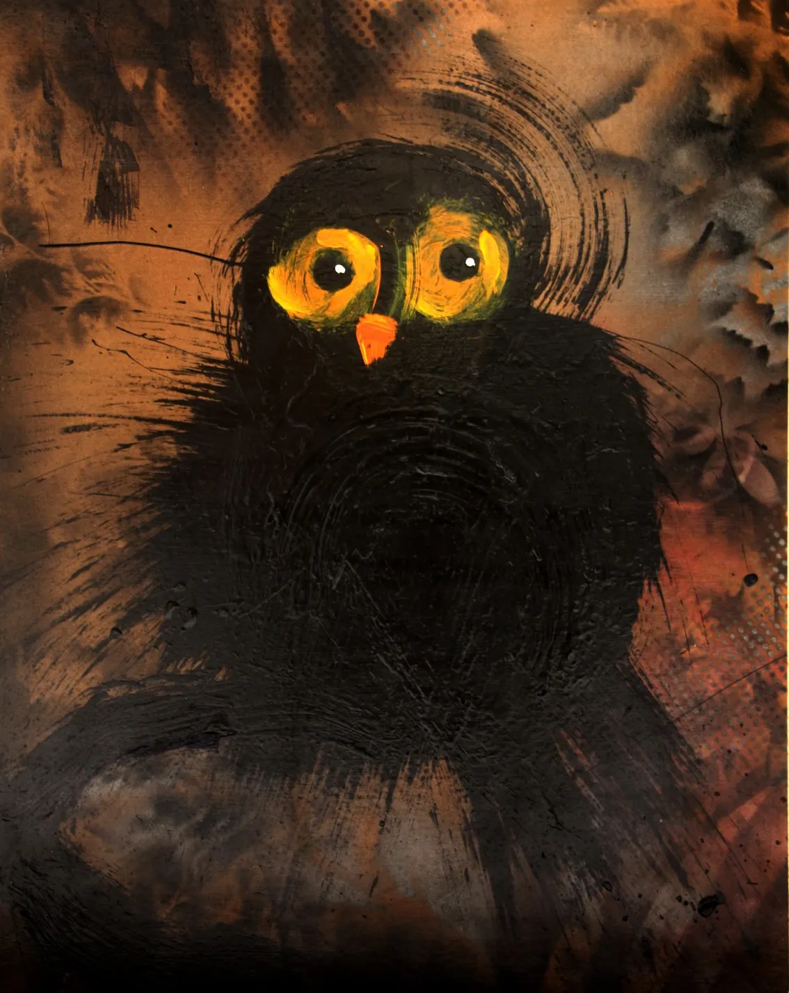 Oiseau, peinture de Jean-Marie Munier