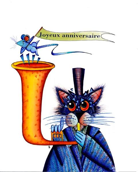 Souris bleue, illustration de Jean-Marie Munier